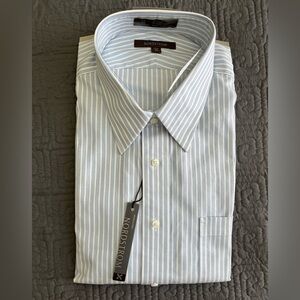 Nordstrom Men's Light Blue and White Striped Dress Shirt